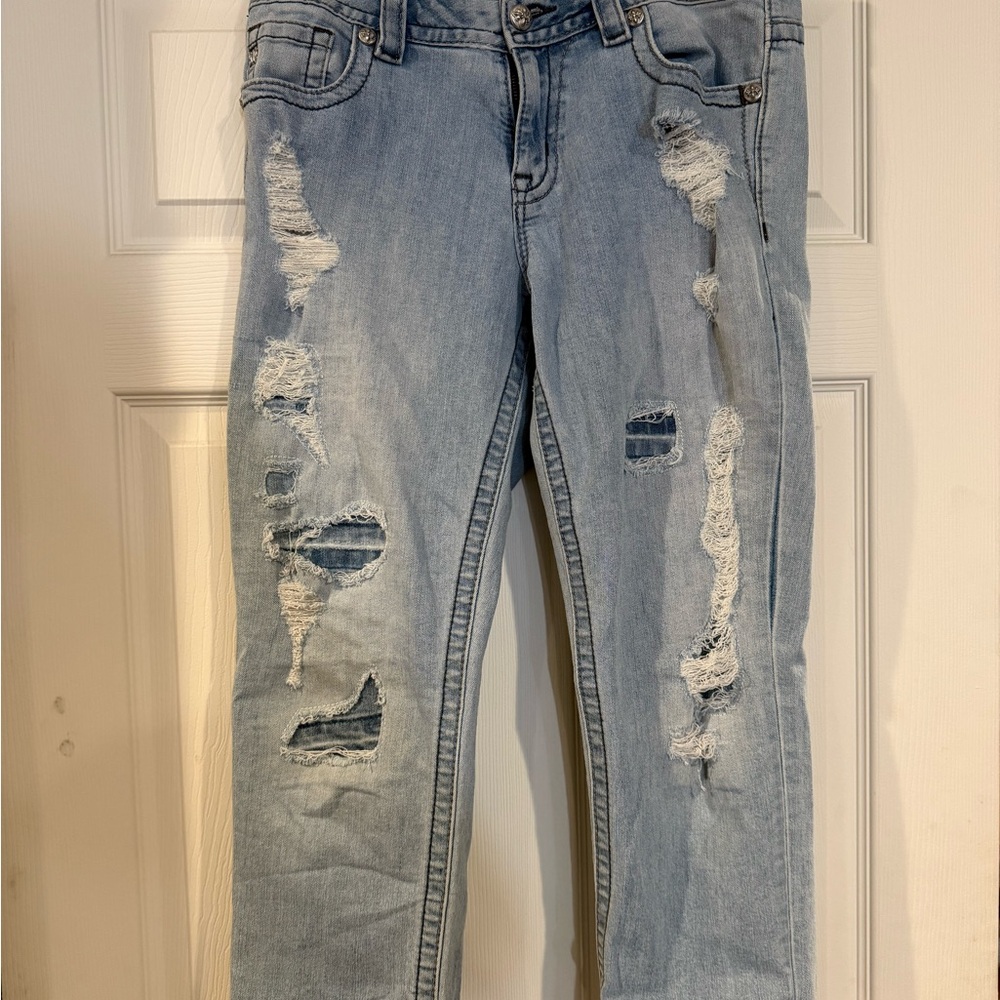 Distressed Light Blue Women's Jeans
